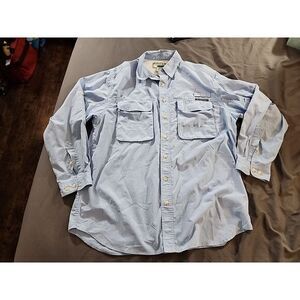 Exofficio Buzz Off Mens‎ Large Outdoor Button Down Shirt Vented Hiking